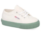 Superga Girls' 2730 Cotj Sneakers - White/Green Bay