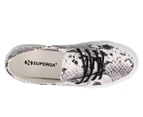 Superga Women's 2750 Synthetic Snake Sneakers - White/Black