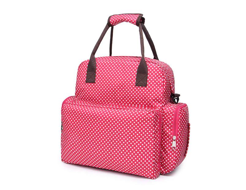 Ankommling Large Diaper Bag Baby Nappy Tote Bag-Red Dot