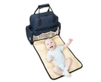 Ankommling Large Diaper Bag Baby Nappy Tote Bag-Blue Dot