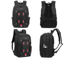 DBG Unisex 17.3 Inch Laptop Backpack with USB Charging Port-Black