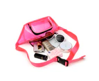 MOORGENE Neon Color PVC Transparent Fanny Pack Belt Bag-Pink
