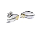 Harry Potter Silver Plated Golden Snitch Earrings (Silver) - TA1970