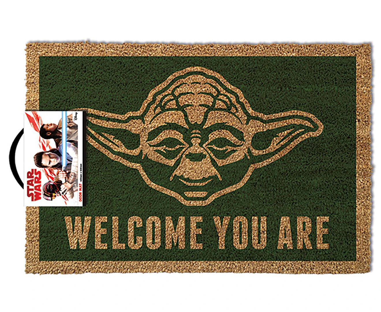 Star Wars 60x40cm Classic Yoda Door Mat - Tan/Green