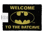 DC Comics 60x40cm Welcome To The Batcave Doormat - Black/Yellow