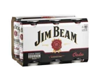 Jim Beam White Label Bourbon & Cola Cans 375ml - 6 pack