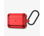 WIWU APC004 Airpods Pro Case TPU+PC Waterproof Protective Cover Case for Apple Airpods Pro-Red