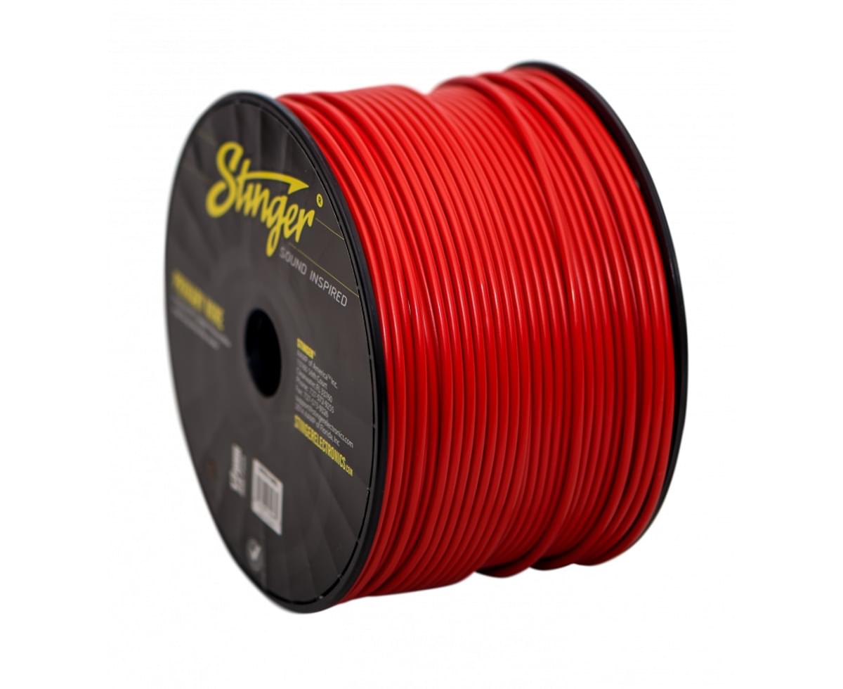 Stinger Pro Series 0 Gauge Translucent Red Power Wire 25 Cut 