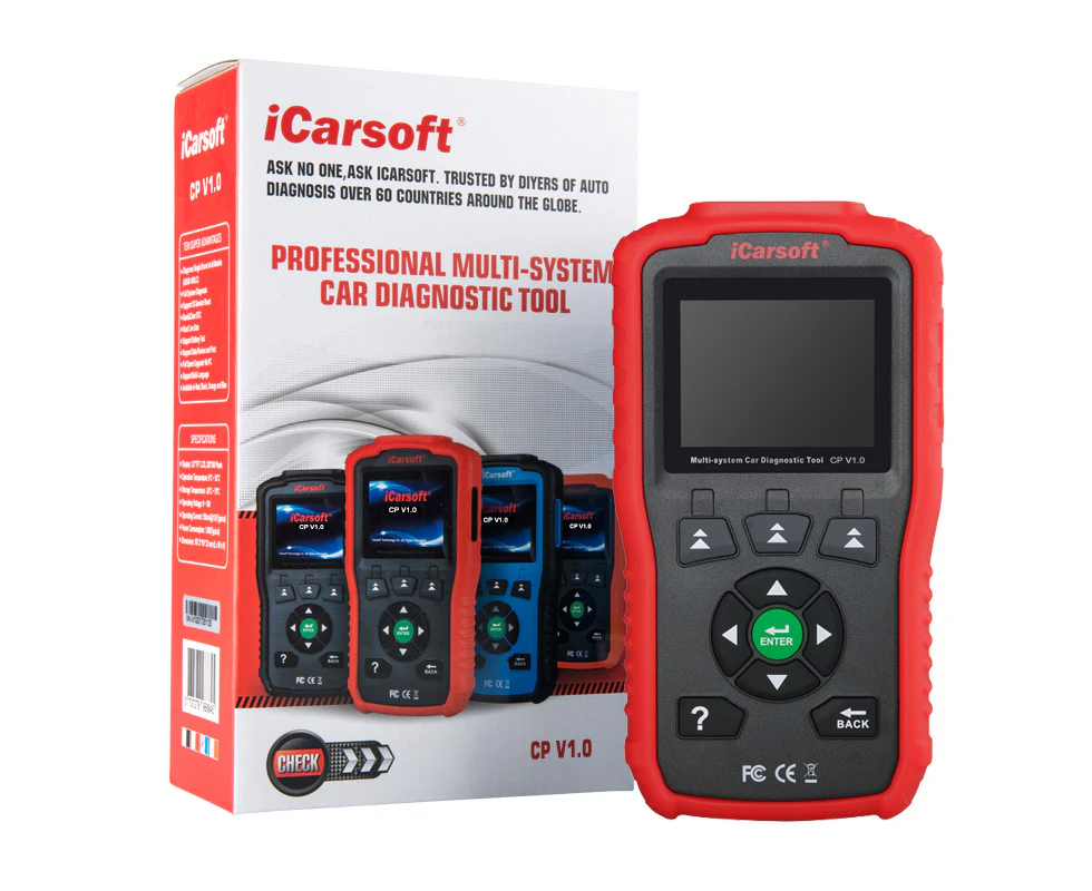 iCarsoft CP V1.0 Peugeot Citroen OBDII Car Fault Code Scan Tool - Red