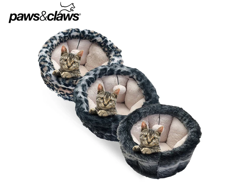 Paws & Claws Madagascar Cat Snuggler Bed - Assorted Animal Prints