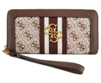 GUESS Vintage SLG Large Zip Around Wallet - Brown