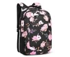 LoKASS Laptop Backpack for Women Lightweight College Backpack-Black peony 1