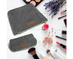 LKS Cosmetic Bag Makeup Pouch Canvas Toiletry Pouch For Skincare/Travel