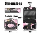 LOKASS Hanging Toiletry Bag Clear Toiletry Organizer Travel Bag-Peony