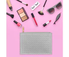 LOKASS Makeup Bag Slim Cosmetic Bag Cute Makeup Bags-Grey