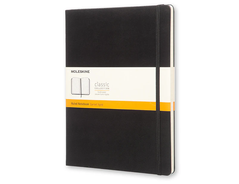 Moleskine Classic Extra Large Ruled Hardback Notebook - Black
