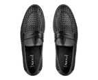 Aquila Mens Giancarlo Penny Loafers - Black