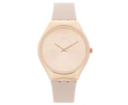 Swatch Women's 38mm Skinrosee Silicone Watch - Beige/Rose Gold