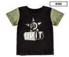 Unit Kids' Bunker Tee / T-Shirt / Tshirt - Black
