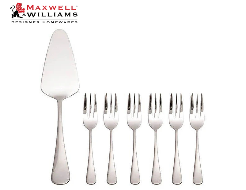 Maxwell & Williams 7-Piece Madison Cake Server & Fork Set