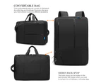 CBL Convertible Messenger Bag Backpack Fits 17.3 Inch Laptop-Black