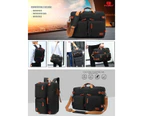 CBL Convertible Backpack Messenger Bag Fits 17.3 Inch Laptop-Black