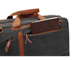 CBL Convertible Messenger Bag Backpack Fits 17.3 Inch Laptop-Canvas Black