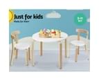 Keezi 3PCS Set Kids Activity Table and Chairs Toy Play Desk Children Furniture Children 4
