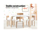 Keezi 5PCS Childrens Table and Chairs Set Kids Furniture Toy Dining White Desk