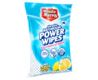 2 x White King Abrasive Bathroom Power Wipes Lemon Fresh 60pk