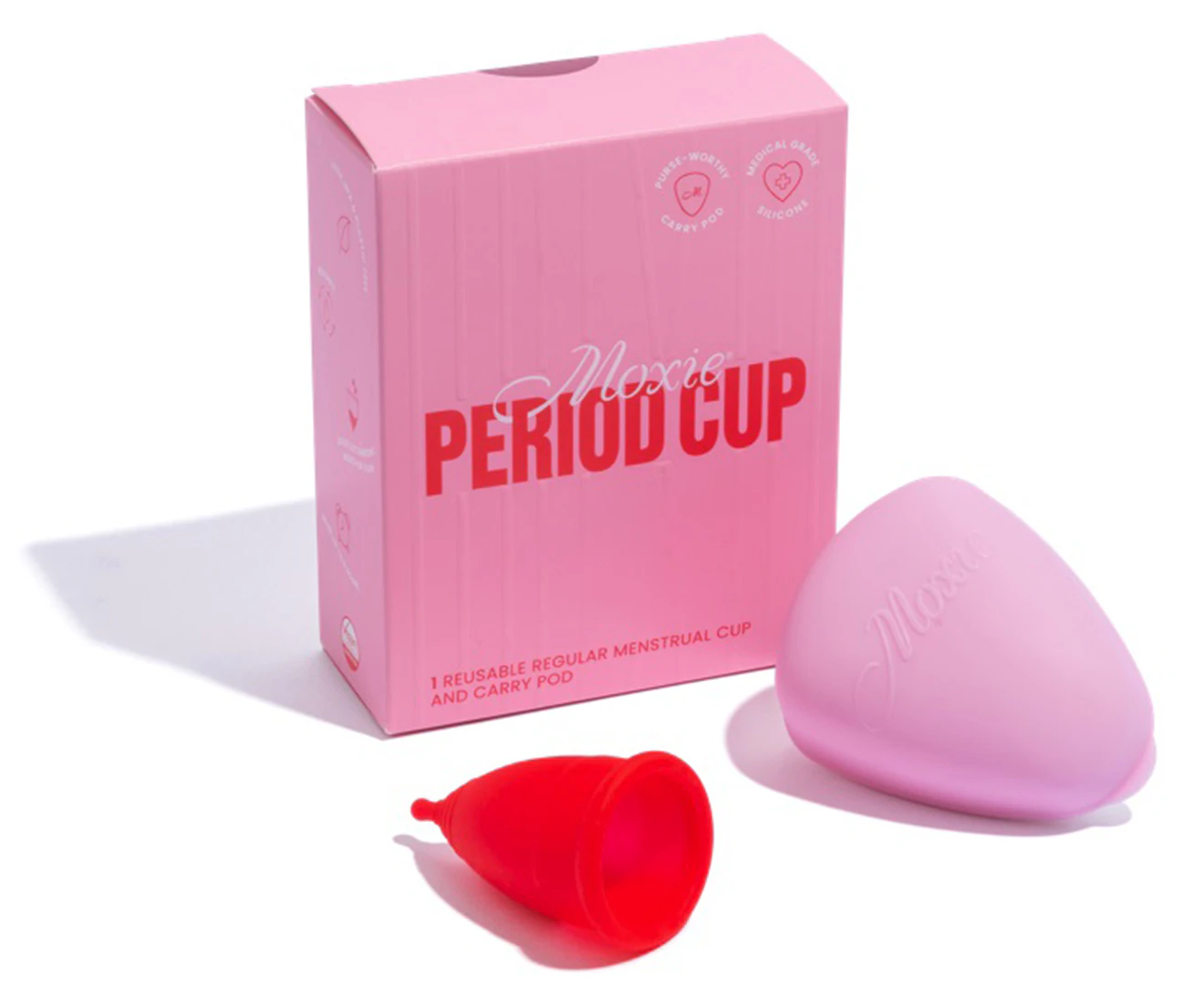 Moxie Reusable Menstrual Cup - Red (Regular)