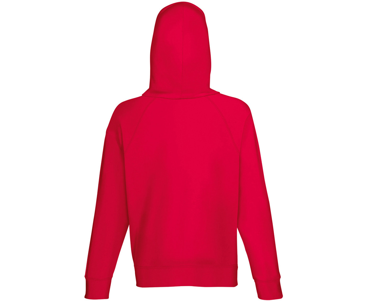 Fruit Of The Loom Mens Lightweight Hooded Sweatshirt / Hoodie (240 GSM)  (Red) - BC2654