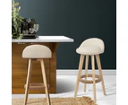 Artiss 2x Bentwood Bar Stools Wooden Bar Stool Dining Chairs Leather Kitchen