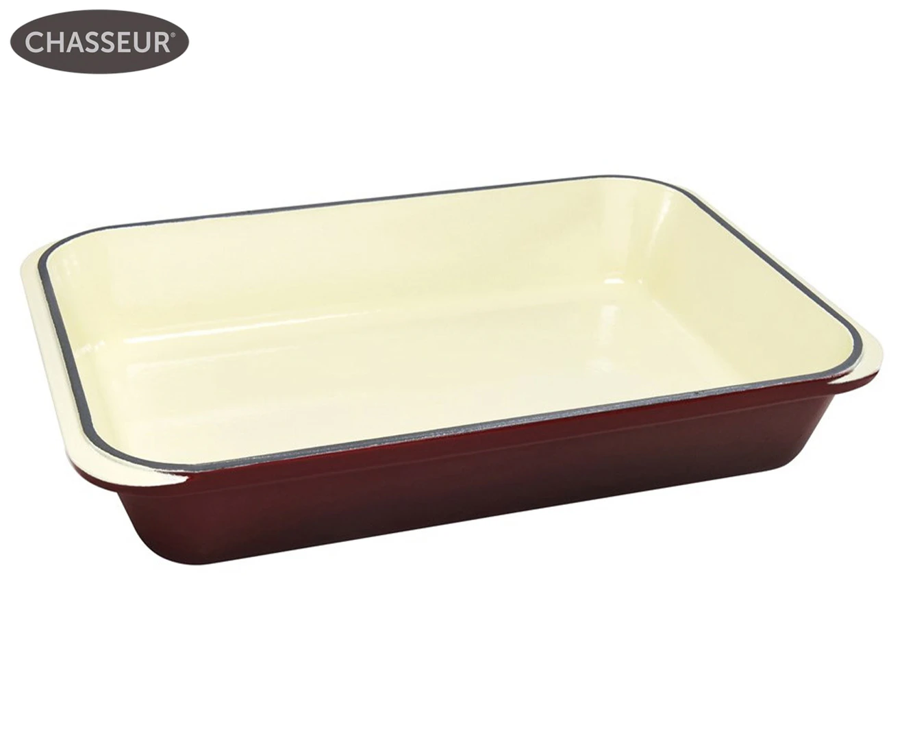 Chasseur 40x26cm Rectangular Roasting Pan - Bordeaux