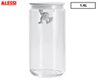 Alessi 1.4L Gianni Glass Jar w/ Lid - Clear/White