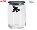 Alessi 900mL Gianni Glass Jar w/ Lid - Clear/Black