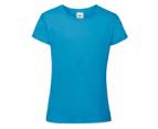 Fruit Of The Loom Girls Sofspun Short Sleeve T-Shirt (Azure Blue) - BC3186
