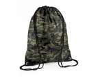 Bagbase Premium Gymsac Water Resistant Bag (11 Litres) (Jungle Camo) - BC1299