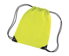 Bagbase Premium Gymsac Water Resistant Bag (11 Litres) (Fluoresent Yellow) - BC1299
