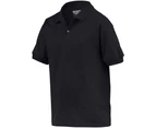 Gildan DryBlend Childrens Unisex Jersey Polo Shirt (Black) - BC1422