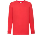 Fruit Of The Loom Childrens/Kids Long Sleeve T-Shirt (Red) - BC324