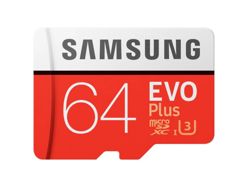 Samsung EVO PLUS 64GB Micro SD with Adapter, up to 100MB/s Read,