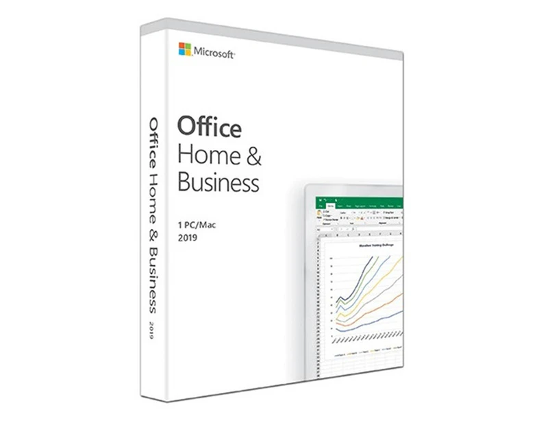 Microsoft Office 2019 Home & Business Medialess 1 Device,  Word,Excel, PowerPoint,Outlook For Windows10 PC or MAC