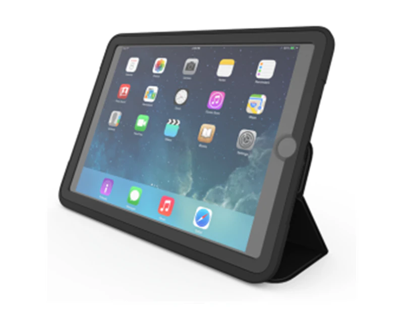 ZAGG Rugged Messenger Case with Snap On Screen Protector for Apple iPad 9.7" (5th & 6th Gen.) - Black