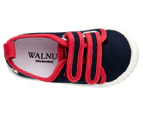 Walnut Melbourne Boys' Classic Ben Shoes - Navy/Red