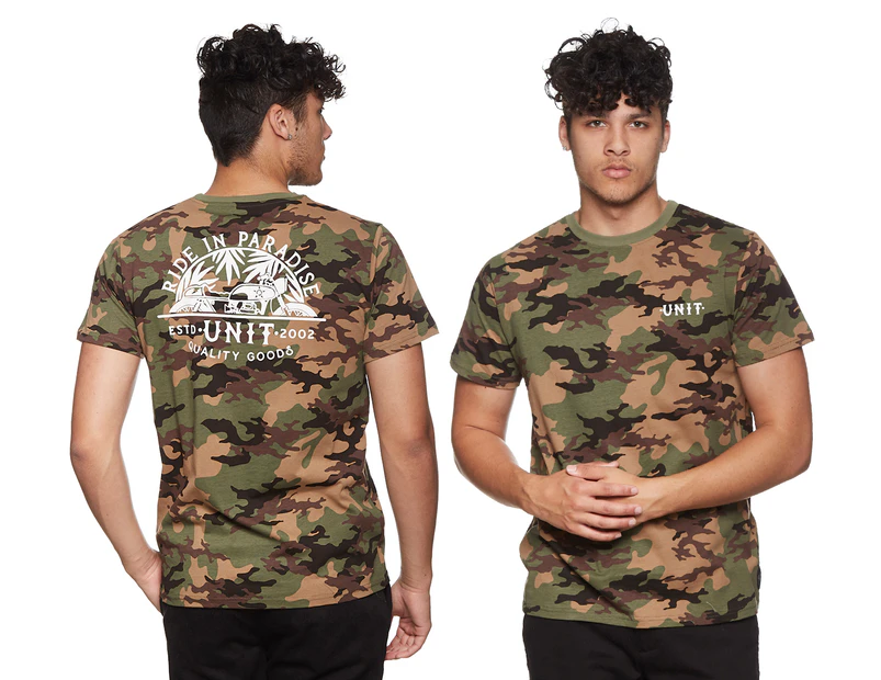 Unit Men's Paradise Tee / T-Shirt / Tshirt - Camo