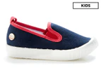 Walnut Melbourne Boys' Charlie Shoes - Navy/Red