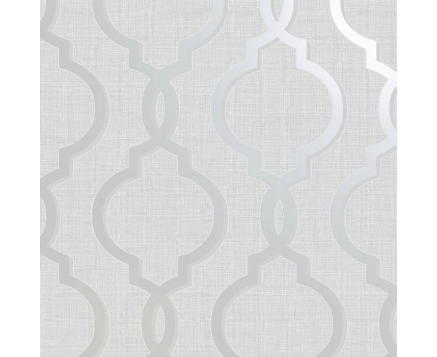 Holden Laticia Geometric Wallpaper Grey/Silver (65490)