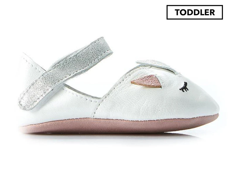 Walnut Melbourne Toddler Girls' Sprinkles MJ Shoes - White Pearl