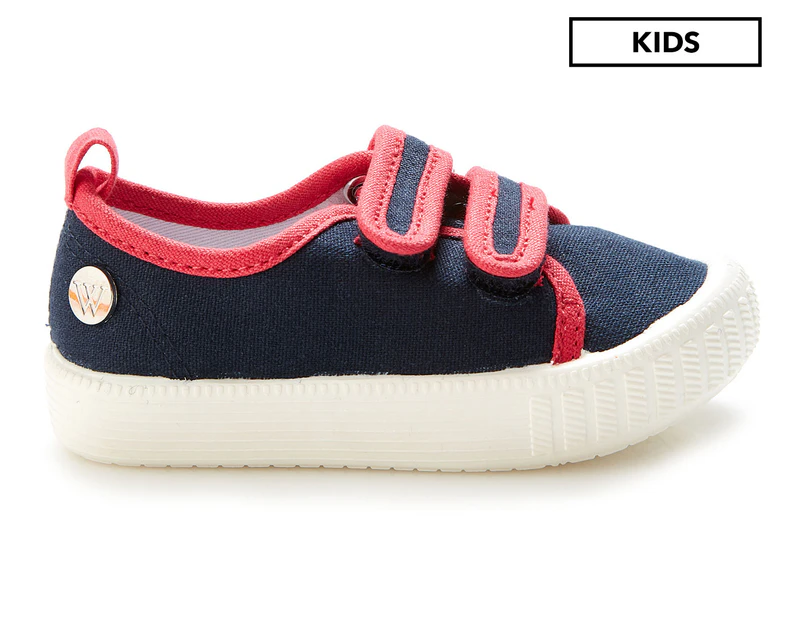 Walnut Melbourne Boys' Classic Ben Shoes - Navy/Red